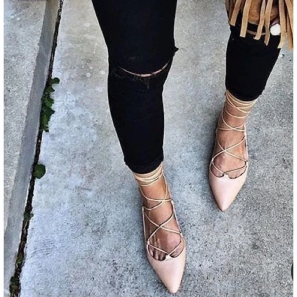 MICHAEL KORS COLLECTION CADENCE POINTED TOE LACEUP ESPADRILLE SHOES 38.5